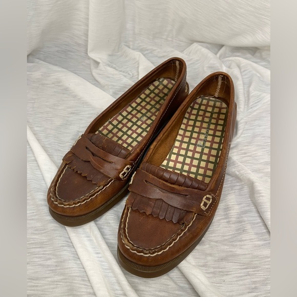 Women’s Sperry Top Sider All Leather Loafers Y2K - Picture 2 of 6